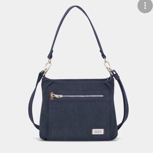 Travelon RFID anti-theft Heritage hobo Bag navy‎ blue